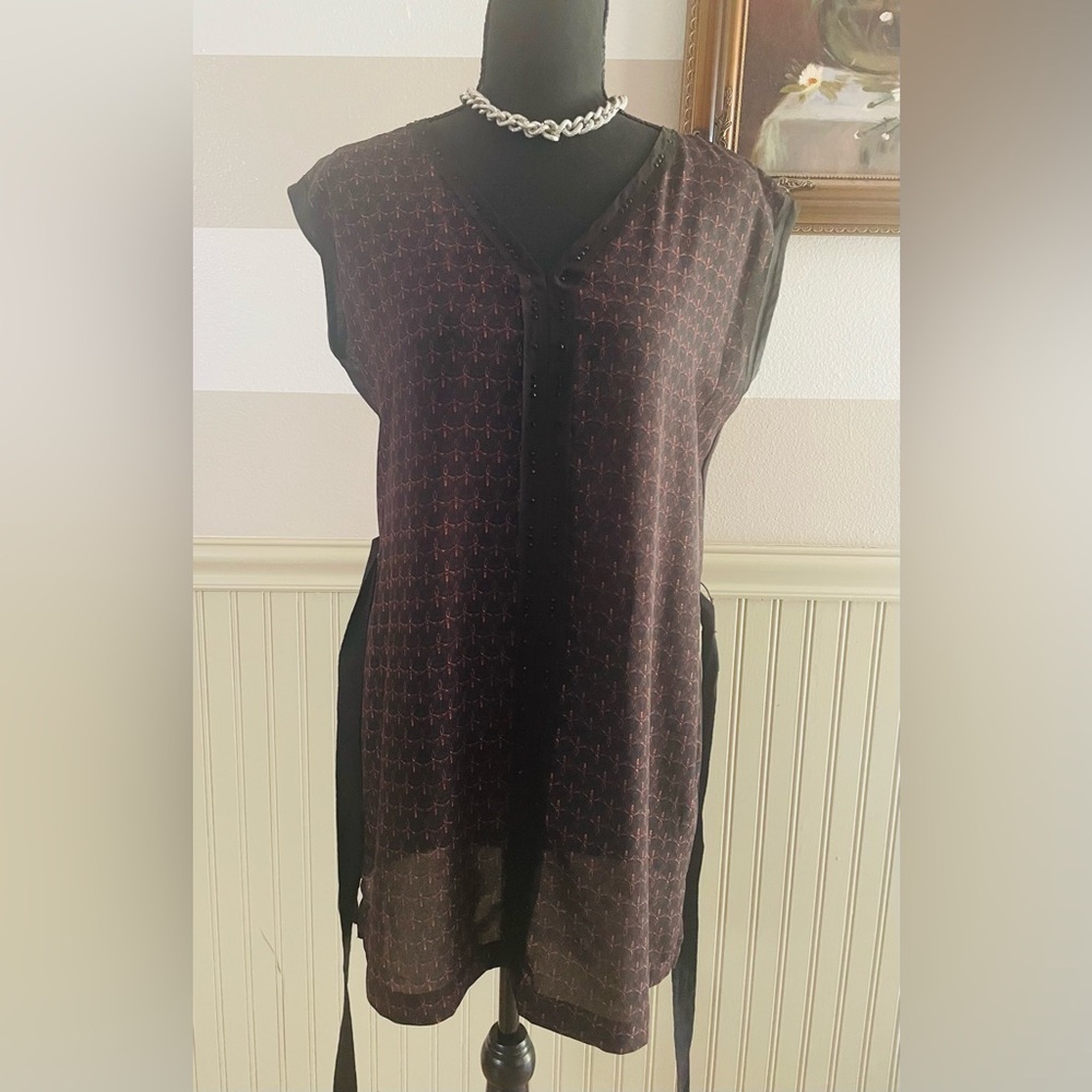 Simply Vera Vera Wang Black Tunic Sleeveless Top